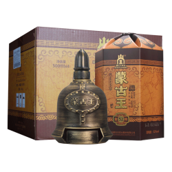 【省200元】整箱白酒_蒙古王 4瓶装蒙古王52度金帐系列整箱500ml多少