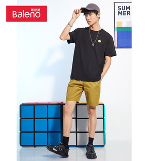 Baleno 班尼路 t恤男青年潮酷个性趣味印花短袖清凉舒适新疆棉 001A S