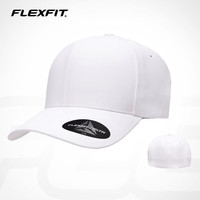 FLEXFITDELTA系列防水棒球帽硬顶高顶帽子男大头围全封美式鸭舌帽女潮牌 白色(全封闭) S/M（55-57cm）全封闭