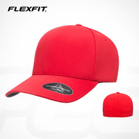 FLEXFITDELTA系列防水棒球帽硬顶高顶帽子男大头围全封美式鸭舌帽女潮牌 红色(全封闭) XXL(59-62cm)全封闭