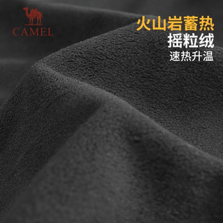 CAMEL 骆驼 火山岩发热户外冲锋软壳裤女秋冬防风防水加绒登山裤男 A23CAVV106，黑夜蓝，女 S