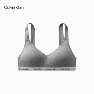 Calvin Klein内衣24春夏女士舒适上托ck轻运动无钢圈背心式文胸QP3333A P7A-椰青灰 L