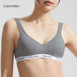 Calvin Klein内衣24春夏女士舒适上托ck轻运动无钢圈背心式文胸QP3333A P7A-椰青灰 S