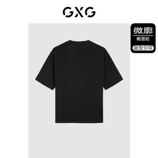 GXG男装 老花印绣短袖T恤 GEX14423643 黑色 185/XXL