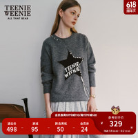 Teenie Weenie小熊宽松韩版女装套头针织衫毛衣外搭内穿 灰色 170/L