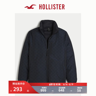 HOLLISTER正反两穿半高领短款棉服外套 男 353799-1 黑色 XXL (185/124A)