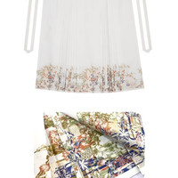 织造司原创明制汉服刺绣合领半臂百搭吊带白色马面裙女夏 马面裙（剪花版） M