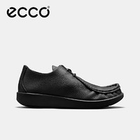 爱步（ECCO）休闲皮鞋 24年夏季系带男鞋宽松大头鞋 AT.KOLLEKTIVE 390594 黑色39059490000 42