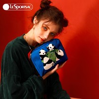 88VIP：LeSportsac 樂播詩2024新款Panda麻將熊貓包可愛零錢包女化妝包