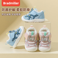 88VIP：BradMiller 布拉米勒 男宝宝棉鞋冬季加绒保暖婴儿鞋1一2-3岁幼儿软底秋冬新款宝宝鞋子