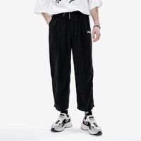 FILA 斐乐 男裤FUSION系列薄款透气运动休闲裤男式宽松系带梭织长裤