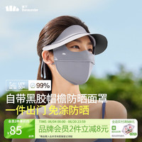 蕉下（beneunder）脸基尼女帽檐全脸防晒面罩防晒口罩防紫外线深黛灰AL33324