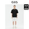 GXG 男装 商场同款黑色短袖T恤立体绣花 23年夏季新品GE1440976D