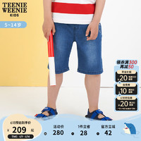 Teenie Weenie Kids 小熊童装时尚帅气男童24夏时尚休闲牛仔短裤潮 牛仔色 110cm