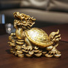 铜欣祥 黄铜龙龟摆件龙头龟 家居装饰品客厅玄关办公室工艺品摆件