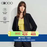 G2000【易打理】女装2024春夏可机洗通勤正装西服外套【合G2】 不易皱-黑色修身26寸 40