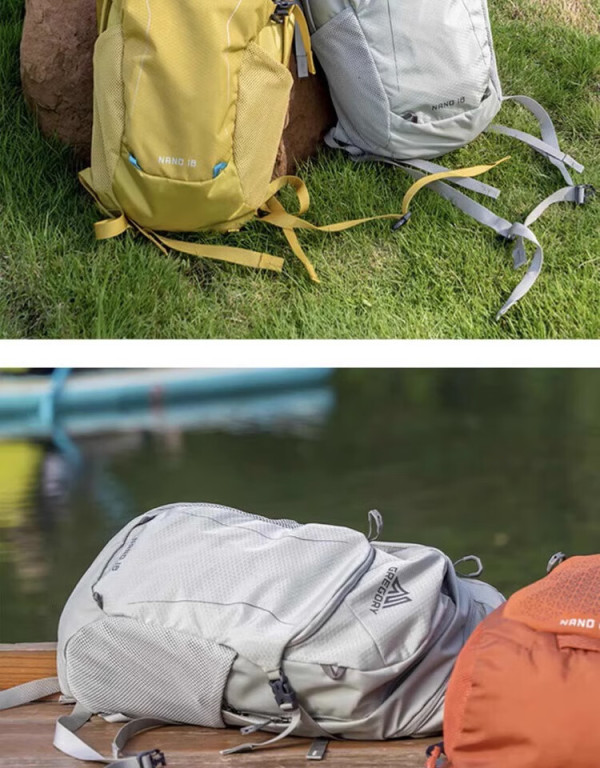 gregory格里高利nano登山包徒步背包通勤轻便冲顶包双肩包18l绿色