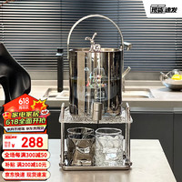 GUYOU 古莜 玻璃杯冷水壶 水具套装家用耐高温3.5L大容量果汁饮料桶兔子款