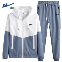 warrior回力春秋季新款运动休闲套装男士宽松韩版简约百搭夹克套装