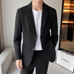 罗冠休闲西服男青年韩版潮流痞帅气小西装上衣港风潮牌轻商务单西外套