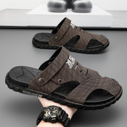 罗冠夏季凉鞋男包头沙滩鞋男士户外防滑休闲鞋