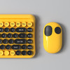 MIPOW 麦泡 双模无线蓝牙鼠标商务办公便携适用于笔记本台式机电脑轻音iPad手机鼠标家用娱乐外 黄色