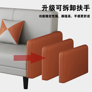 L&S沙发床两用布艺沙发小户型客厅简易多功能可折叠床单双人S188 经典灰【科技布乳胶款】1.7米 多功能可折叠三种模式沙发可变床