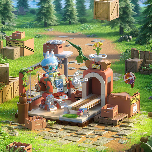 POP MART 泡泡玛特The Monsters 森林秘密基地系列P10003 咔嚓维修