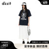 DZZIT地素短袖T恤2024夏季美式印花设计上衣