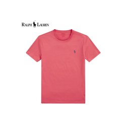 ralphlauren拉夫劳伦韩国直邮poloralporen棉汗布圆领短袖t恤红色粉红