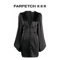 [Final Sale]There Was One女士灯笼袖缎面迷你连衣裙FARFETCH发