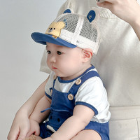 CENO 奇偌 婴儿帽子夏季超萌小熊男童防晒鸭舌帽夏天薄款小孩宝宝透气遮阳帽