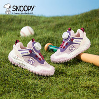 88VIP：SNOOPY 史努比 童鞋儿童运动鞋女童网面鞋子透气单网休闲鞋夏新款旋转扣鞋