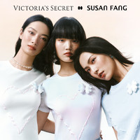 维多利亚的秘密 x SUSAN FANG 设计师联名款标语T恤上衣女夏季舒适时尚短袖女装 34Y5椰奶白 11252509 L
