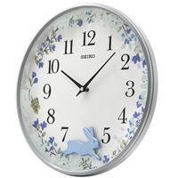 SEIKO 精工 日本精工13寸钟表可爱兔钟摆客厅卧室田园创意静音时尚挂钟