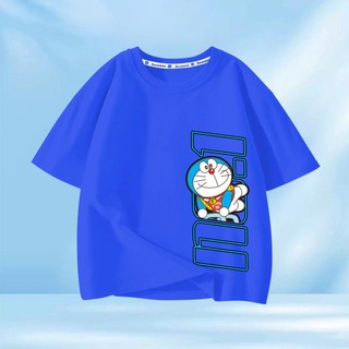 Doraemon 哆啦A梦 速干运动短袖T恤男女童夏季薄款衣服儿童装上衣