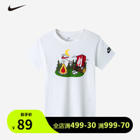 NIKE 耐克 童装 婴童短袖T恤J665 纯白色 100(3T)