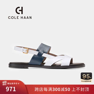 colehaan/歌涵 女士凉鞋 2024春夏新款时尚舒适轻巧透气通勤休闲鞋W30286 白色/蓝色 3