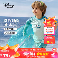 迪士尼（Disney）男童短袖泳衣UPF50分体抗菌耐磨游泳衣服2024六一儿童节 雾绿 100