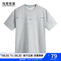 马克华菲【立体分割】微弹男士短袖T恤24夏季新款潮牌亲肤透气上衣半袖T恤 004花灰