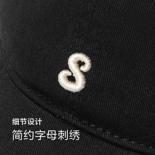 森马（Semir）字母刺绣帽子校园棒球帽透气遮阳帽男105324155205 紫色70100