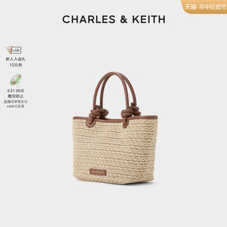 CHARLES & KEITH CHARLES&KEITH24夏季新品绳结手提菜篮子斜挎托特包女CK2-30271346 M