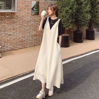 乌拓2024高个子连衣裙法式夏装夏季长款大码时尚夏款长裙感裙 米白色2262 (垂感不易皱) S