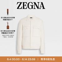 杰尼亚（Zegna）24春夏白色混纺衬衫外套UDC57A7-DCT160-N01-60