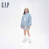 88VIP：Gap 盖璞 女童秋冬季LOGO仿羊羔绒立领夹克儿童装运动保暖外套837127