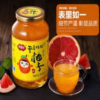 FUSIDO 福事多 蜂蜜柚子茶柠檬茶百香果水果茶冲水喝的冲泡饮品瓶装1kg
