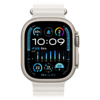 Apple 苹果 Watch Ultra 2；钛金属表壳；白色海洋表带