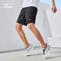 ERKE 鴻星爾克 運動短褲男士2024夏季健身速干褲薄款訓練透氣短袖五分褲
