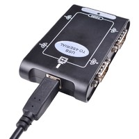 moge 魔羯 MC3328 USB轉DB9針RS232 串口集線器ABS材質 1.8米 黑色 COM口連接轉換器