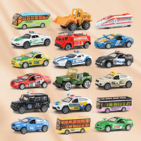KIV 卡威 合金小汽車3-6歲仿真汽車模型公交車警車消防車男孩車模兒童玩具